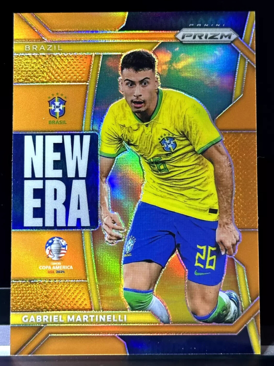 2024 Panini prizm copa america new era orange /25-Gabriel Martinelli Brazil