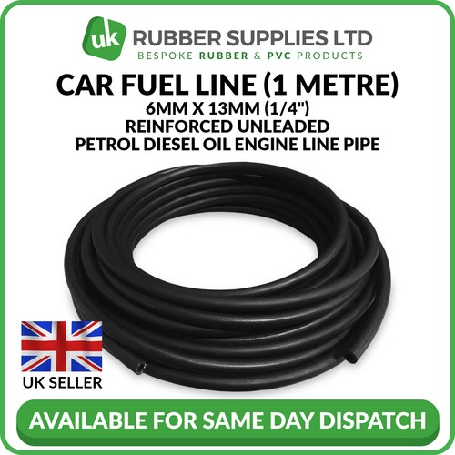 Rubber Fuel Line 1 Metre 6mm x 13mm (1/4") Reinforced Engine Hose BSAU108/2 E10 eBay