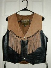 Women's Hudson Leather Genuine Leather M Fringe Vest