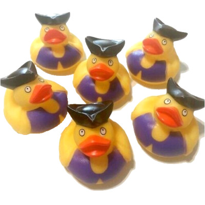 6 PIRATE HAT CRUISING DUCKS RUBBER DUCKIES WITH VEST 2'' PIRATES CRUISE DUCK