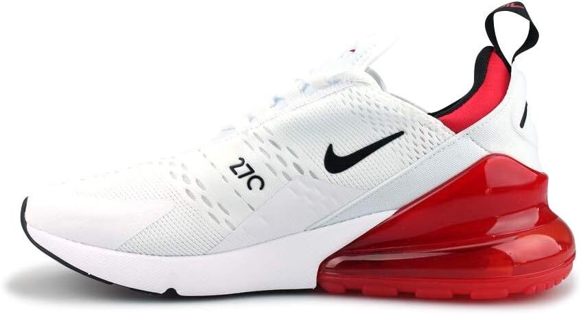 Мужские кроссовки Nike Air Max 270 Белый/черный-University Red (BV2523 100) - 10