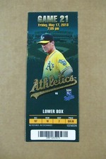 OAKLAND ATHLETICS VS ROYALS 5/17/2013 FULL TICKET ~ DONALDSON/ROSALES HRs