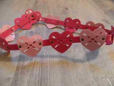 GYMBOREE beautiful heart belt rose pink size 5/6 y excellent st1216