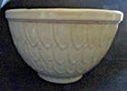 Vintage McCoy 6" Nesting Mixing Bowl Yellow / Sand Fish Scale Feathered NICE!!