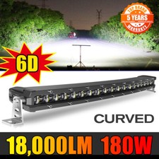 Ultra Slim 20inch Curved Led Light Bar Spot Flood Truck Offroad Driving Atv Suv