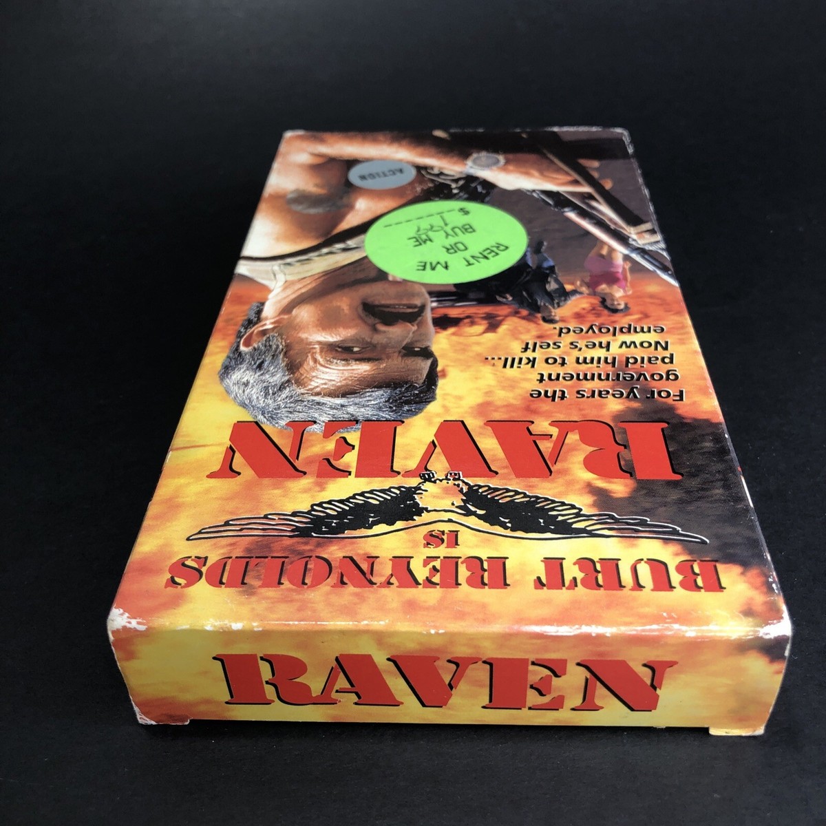 Raven (VHS, 1997) Action, Rare Cover Art Burt Reynolds, Krista
