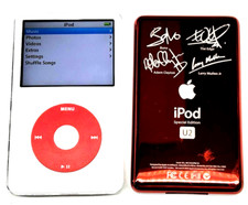 APPLE iPOD CLASSIC 5° Bianco 128GB SSD Rosso Posteriore U2 con Mega Batteria Ottimo