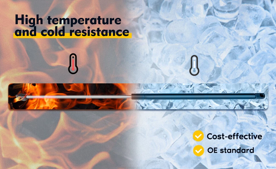 2 soportes de elevación de capó y 2 maletero resortes de gas amortiguadores puntales para Volvo S60 2001-2007 Foto 4 de 4