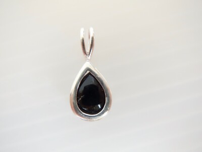 Neu hergestellt STERLINGSILBER ANHÄNGER mit echter Träne SCHWARZ ONYX Mittelstein 