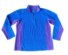 L.l. Bean girls xl colorblock purple quarter zip fleece