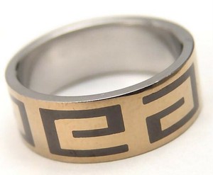 Men-039-s-Ring-Gold-PVD-Hypoallergenic-316L-Surgical-Steel-Size-10-New