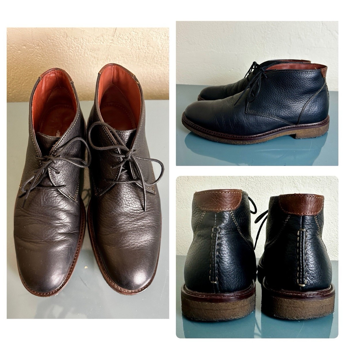 Johnston Murphy Black Copeland Chukka Boots Men display picture 2