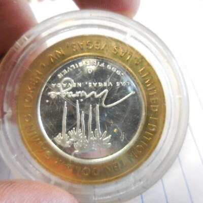 $10 Limited Edition .999 Silver Gaming Token The Mirage Danny Gans