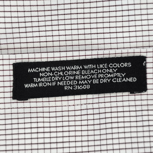 Jos A Bank Traveler's Mens Dress Shire White Checkered 17.5/35 Tailored Fit - Picture 9 of 14