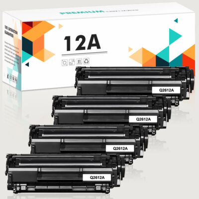 4x Q2612A Replacement Toner for HP 12A LaserJet 1015 1020 1022 3055 M1319 MFP