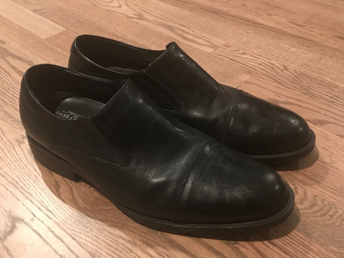 Shoes for crew black label leather loafers men sz 9.5 Shoes For Crews Black Label Cap Toe Mens Working Casual  main image 3