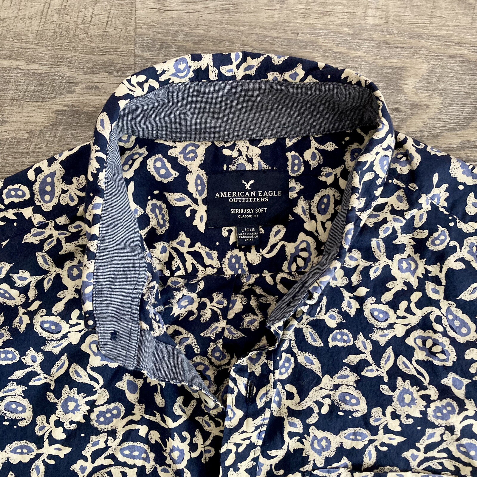 American Eagle Button Front Seriously Soft Paisle… - image 2