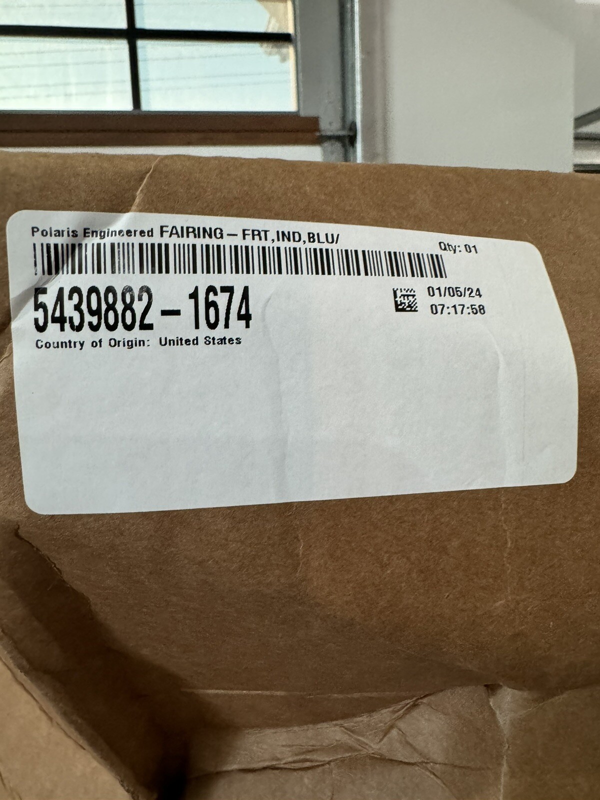 Indian Roadmaster Front Fairing Cover Blue Candy With Black Crystal 5439882-1674