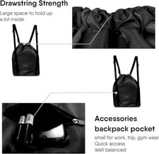 Meister XL Drawstring Bag - Imperméable W/Poches Sac à Dos Piste Gym Fourre-Tout