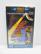 From Earth to Moon, Jules Verne, Sci Fi, VHS Tape, Vintage Video, Movie PG, 1958
