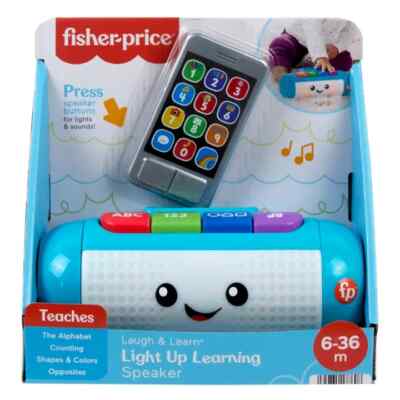 Fisher-Price Laugh & Learn Leuchtender Lernlautsprecher und abnehmbares Spielzeugtelefon
