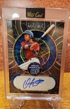2023 Wild Card Mania Oscar Gonzalez Green Auto 2/2 Cleveland Guardians #AM-C34
