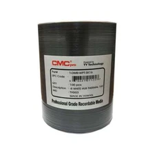 100 CMC Pro Taiyo Yuden 16X DVD-R White Everest Thermal Hub Printable Media