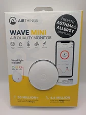 Airthings 2928 Wave Mini Battery Operated Smart Indoor Air Quality Monitor