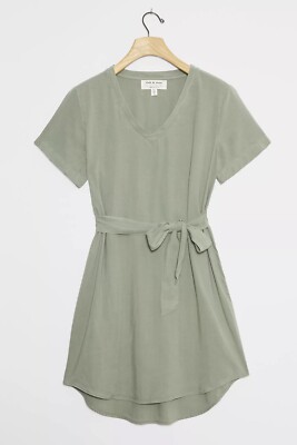 cloth and stone green dress Anthropologie Cloth & Stone Liv Tie-Front Mini Dress NWOT Size: 1X $138  Green