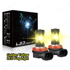 H11/H8 LED Bulbs 3000K Golden Yellow Super Bright Fog Light DRL Light High Power