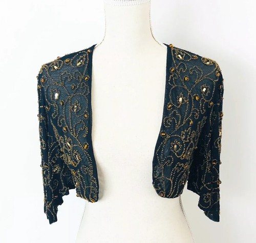 Marciano Beaded Sequin Bolero Jacket 