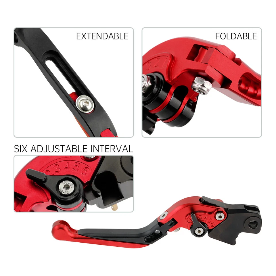 Palancas de embrague de freno extensibles plegables para BMW F650GS F750GS F800 GS/ADV F800ST Foto 3 de 4