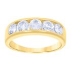 10k Solid Yellow Gold Womens Cz Fashion Ring Band Size 7