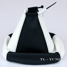 Schaltsack Schaltmanschette passend für OPEL ZAFIRA A Bj. 99-05 / Weiß-Schwarz