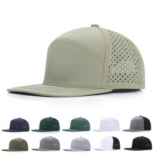 Berretto da baseball uomo tesa piatta performance cappello snapback berretto traforato laser