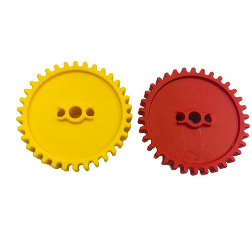 12 Knex Gears 2-1/4" Red & Yellow - K'nex Stem Education Parts - Picture 4 of 4