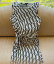 NWT Talbots Olive Green & White Faux Wrap Dress, Size P