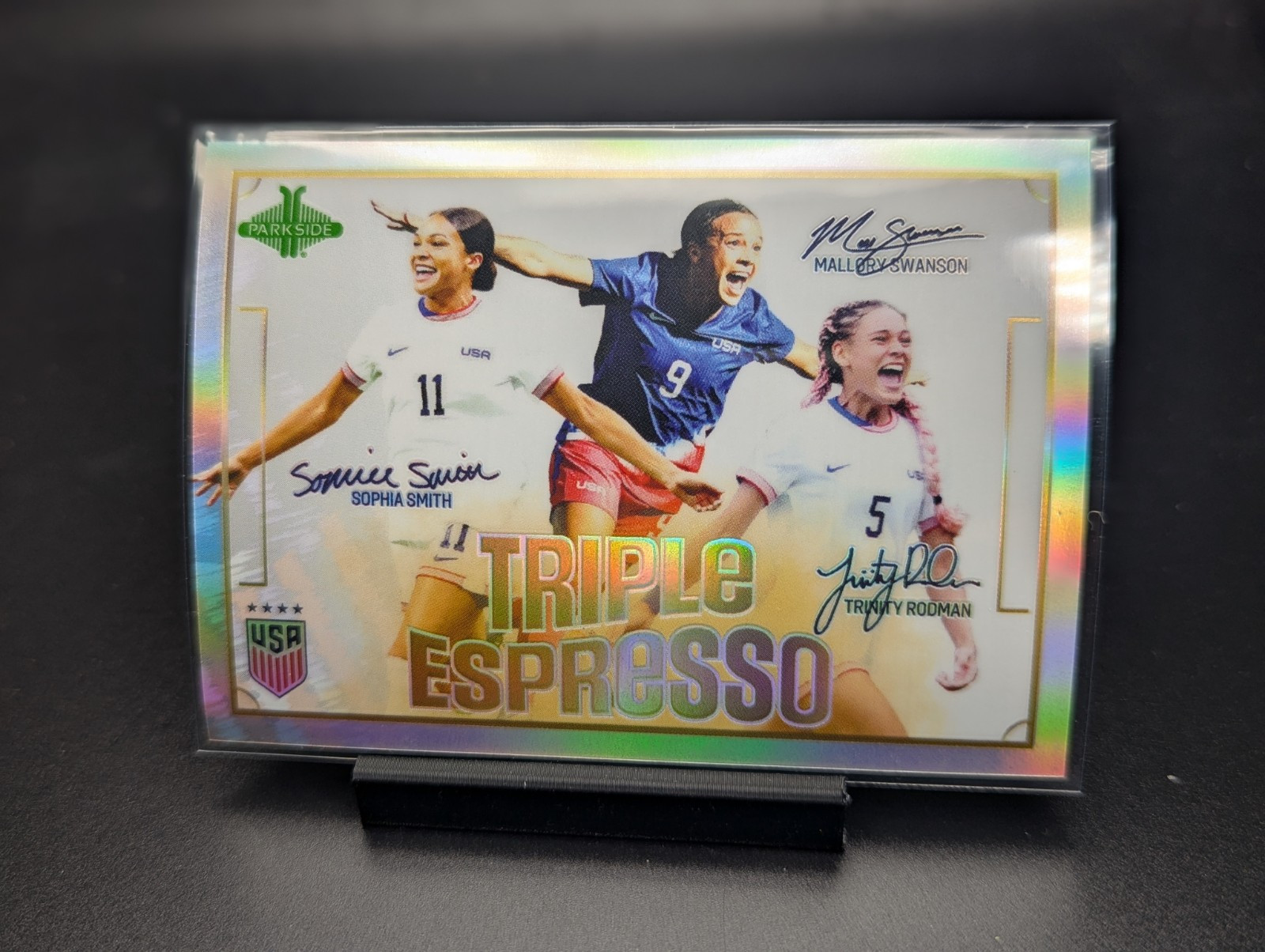 2024 Parkside Triple Espresso Silver Refractor Smith/Swanson/Rodman USWNT