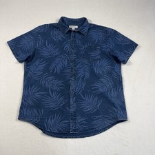 Herren Hemd Country Road blau tropisches Blat...