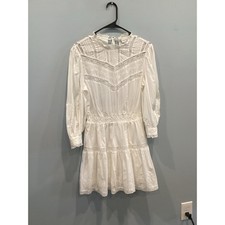 LoveShackFancy X Target Womens Peasant Mini Dress Size S White Boho Coquette LSF