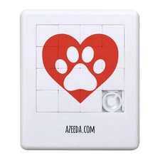 'Paw Print in a Heart' Sliding Puzzle (PZ00034915)