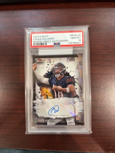 2024 Topps Finest Rookie Finest Autograph #RFACW Caleb Williams (RC) - PSA 10