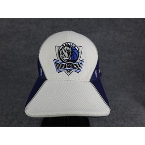 Reebok Dallas Mavericks Flexfit Baseball Cap White Blue NBA Basketball OSFM