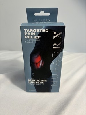 NUFABRX Knee Sleeve Targeted Pain Relief Medicine Infused One Size