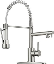 Kitchen Faucet W/ Pull Down Sprayer Brushed Nickel Single Handle Commercial