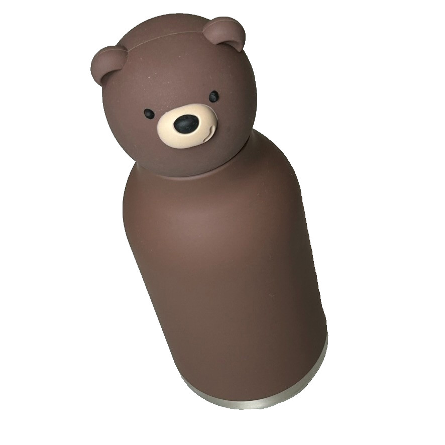ASOBU Brown Bear Insulated Water Bottle 16 Oz Stainless Eco-Friendly Oprah's Fav