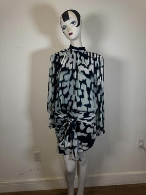 knee length dresses for ladies Multi Abstract Print Long Sleeve Bodycon Midi Dress – AX Paris