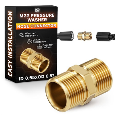 #ad Pressure Washer Hose Coupler M22 14mm Quick Connect Brass Fitting $17.03