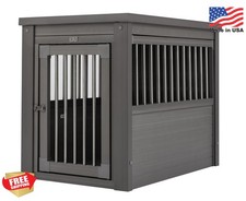 New Age Pet ecoFLEX Pet Crate/End Table, Small, Grey, Model:EHHC405S