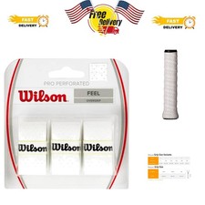 Professional Grade Tennis Overgrips - Perforated for Moisture Control, White